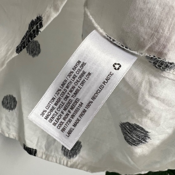 A New Day polka dot linen blouse - Picture 3 of 4